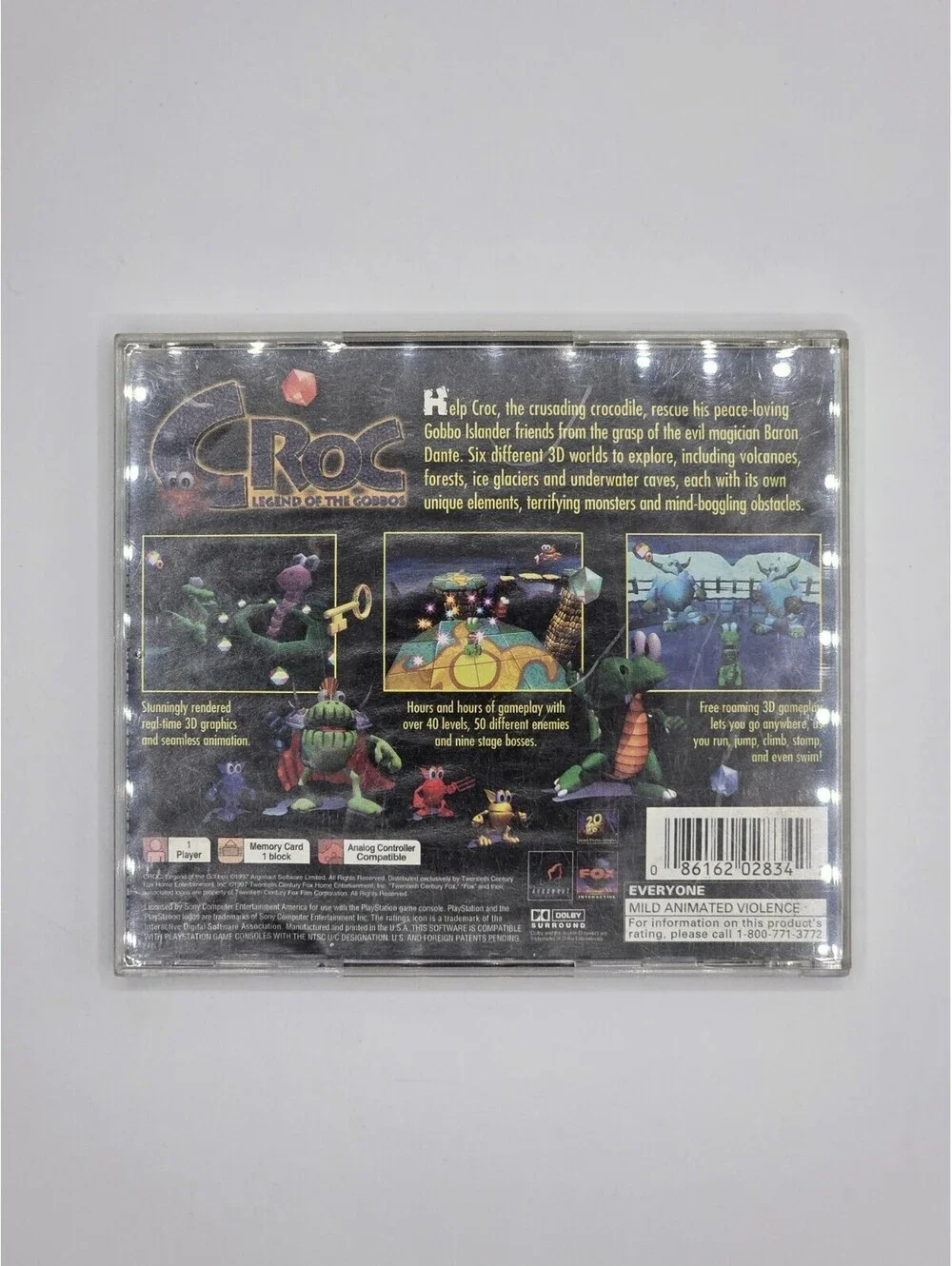 Croc: Legend of the Gobbos PS1 Playstation Greatest Hits green label black disc